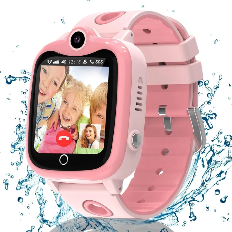 Ruopoem Kids Smart Watch Boys Girls, 4G Smart Watch for Kids Watch with Video Call GPS SOS Voice Chat Games School Mode Alarm Clock, KidsGPS Tracker Watch Phone Birthday Toy Gifts for 4-12 Years Old
