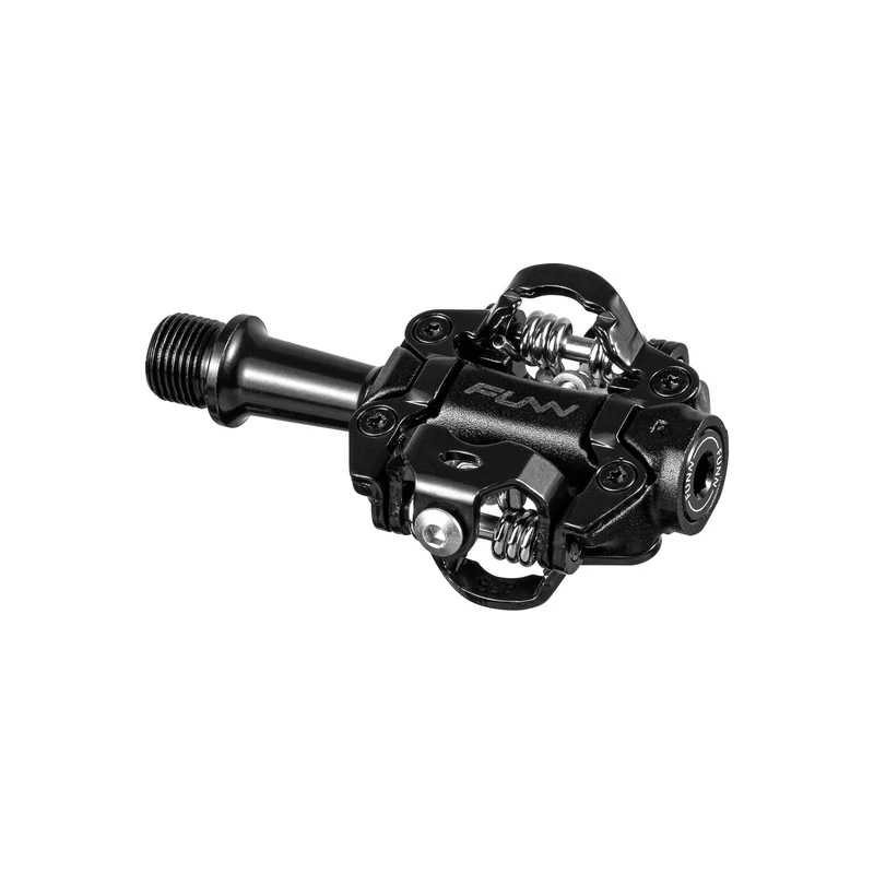 Funn Tactic Clip-In Pedals, Compatible with SPD Cleats, XC Race Pedals for MTB (Black)