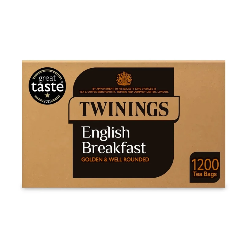 Twinings English Breakfast Bulk Tea | Golden, Well Rounded & Full Bodied Black Tea | Bulk Buy 1200 Biodegradable Tea Bags