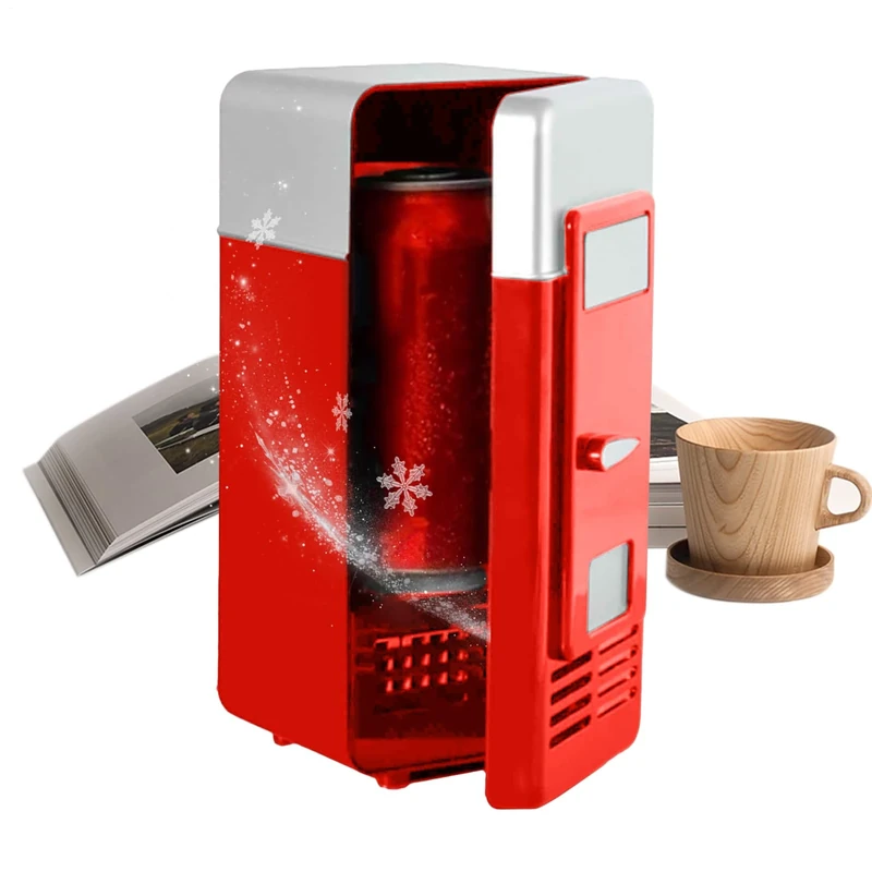 Generic USB Small Fridge Cooler - Portable 19.5cm Mini Refrigerator