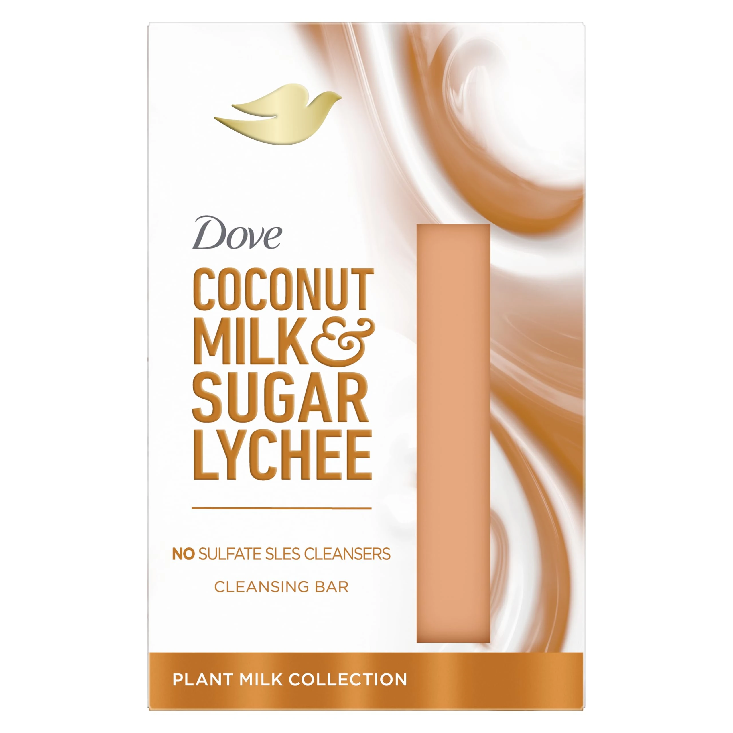 Dove Coconut Milk & Sugar Lychee Beauty Bar whole body bar enriched with plant milk for soft and smooth skin 141 g