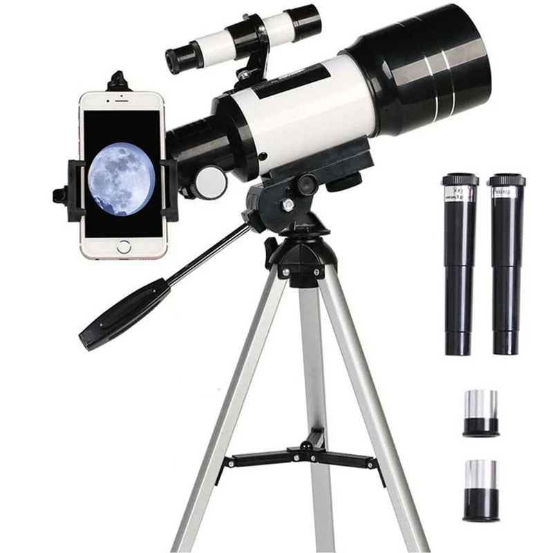 ACESOME Astronomical Telescope, 70mm Aperture Astronomical Refractor Telescopes (15X-150X) with Star Finder Mirror + Phone Holder, Telescopes for Adults, Beginners Telescope for Kids, Skywatchers
