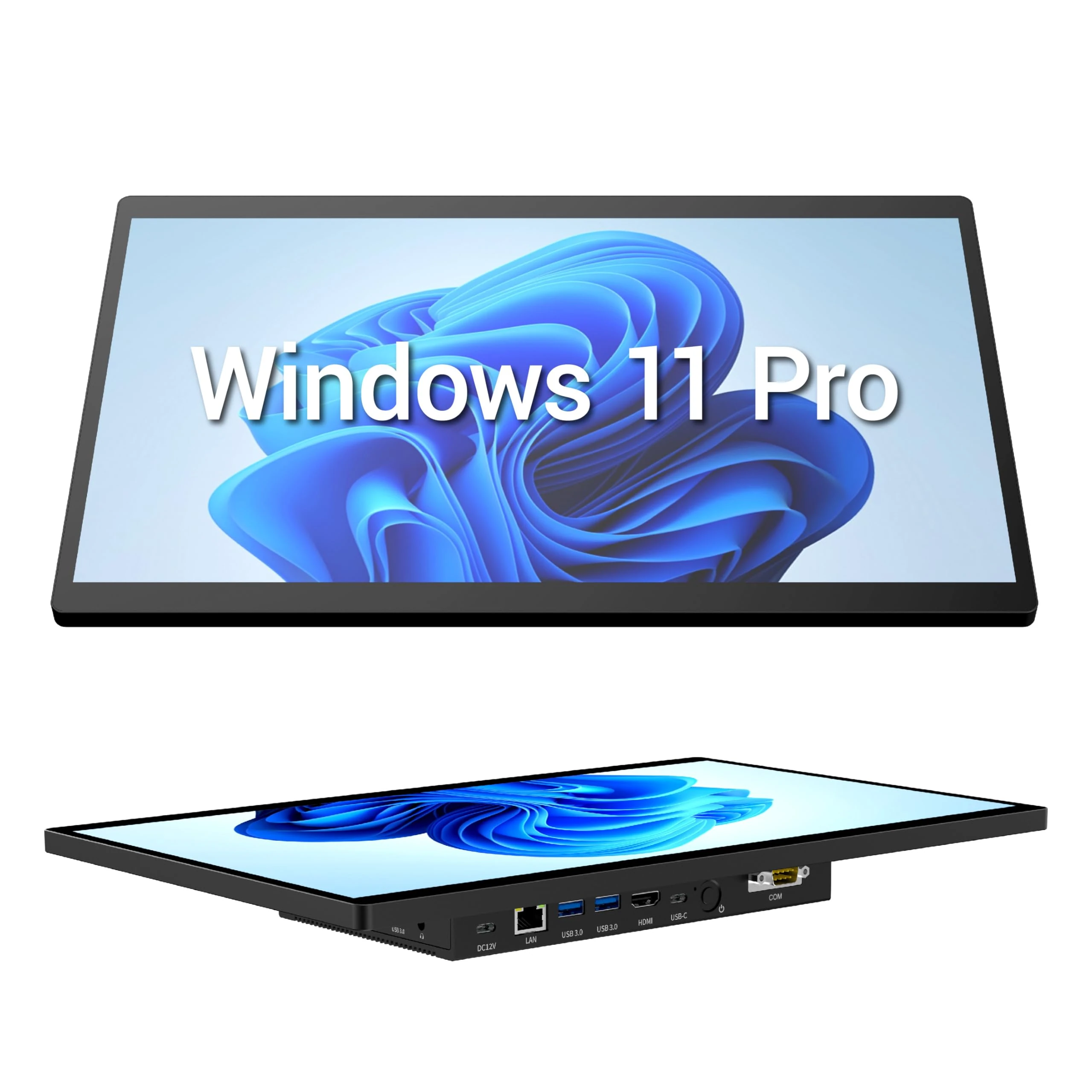 HEIGAOLAPC Industrie Panel PC Industrial PC Touchscreen 15.6 Inches, Fanless Panel Computer All in One Win11 Pro N5095 8GB RAM 128GB ROM, 1920 * 1080 IPS, 4xUSB3.0, 2xRS232, Type-C, HDMI, LAN