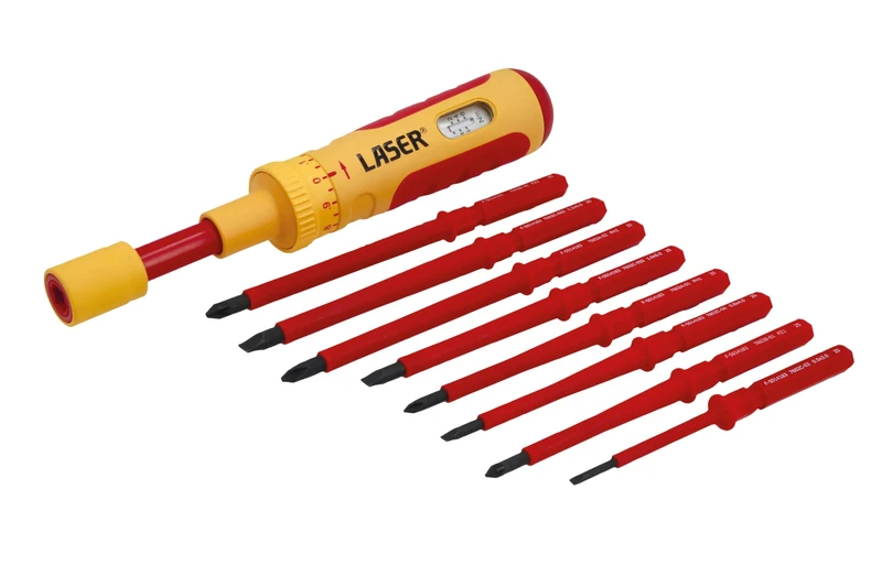Laser 9167 VDE Insulated Torque Screwdriver Set 1-6Nm 9pc