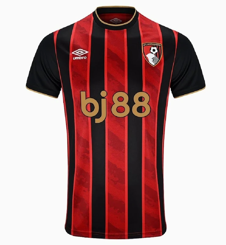 AFC Bournemouth Umbro Men's Home Short Sleeve Shirt, High Risk Red/Caviar, L