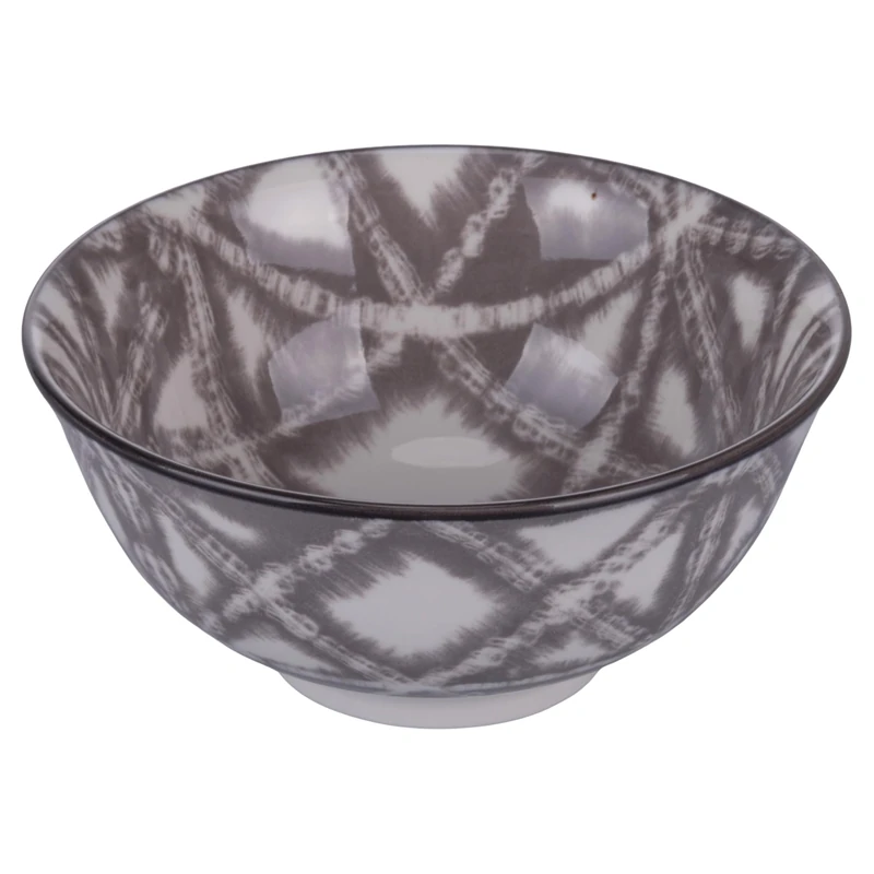 Set of 6 Round Medium Bowl 600 ml Porcelain The Grey