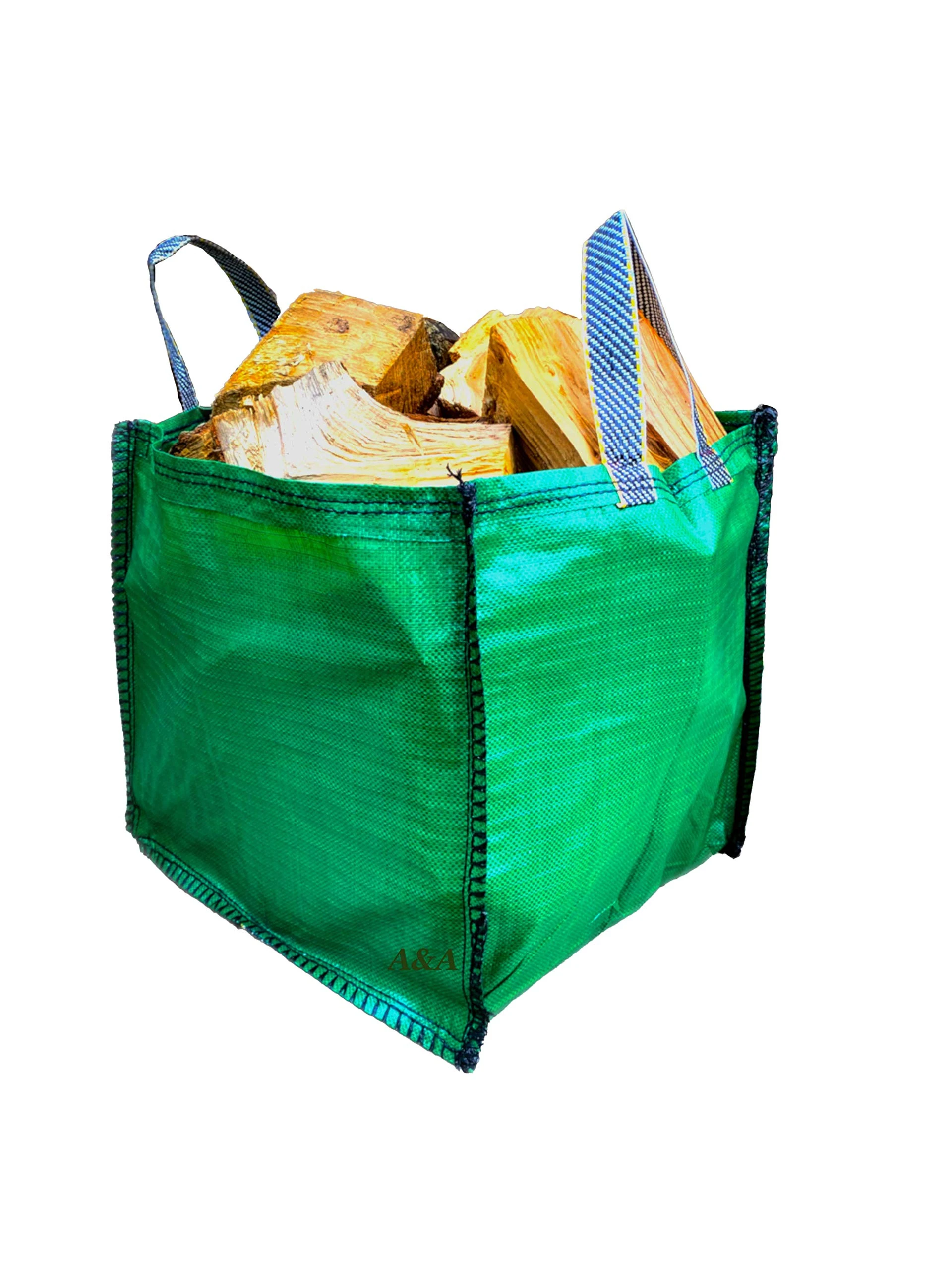 A&A SUPPLIES UK - Garden Waste Bags - 90 Litre - Sacks - With Bottom Handles - 45x45x45cm - Heavy Duty Garden Recyclable for Grass Leaves Storage (1)