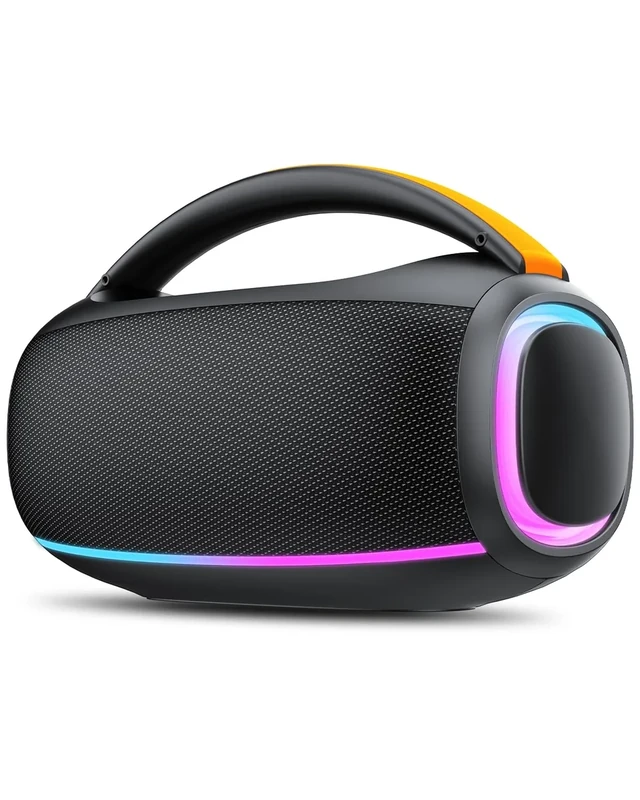 Ajblg Portable Bluetooth Speaker, IPX7 Waterproof Outdoor Speakers, Subwoofer, 80W Speakers Wireless Bluetooth withe 2EQ, USB Playback, TWS Pairing, RGB Lights, 24H Playtime for Party, Home, Camping