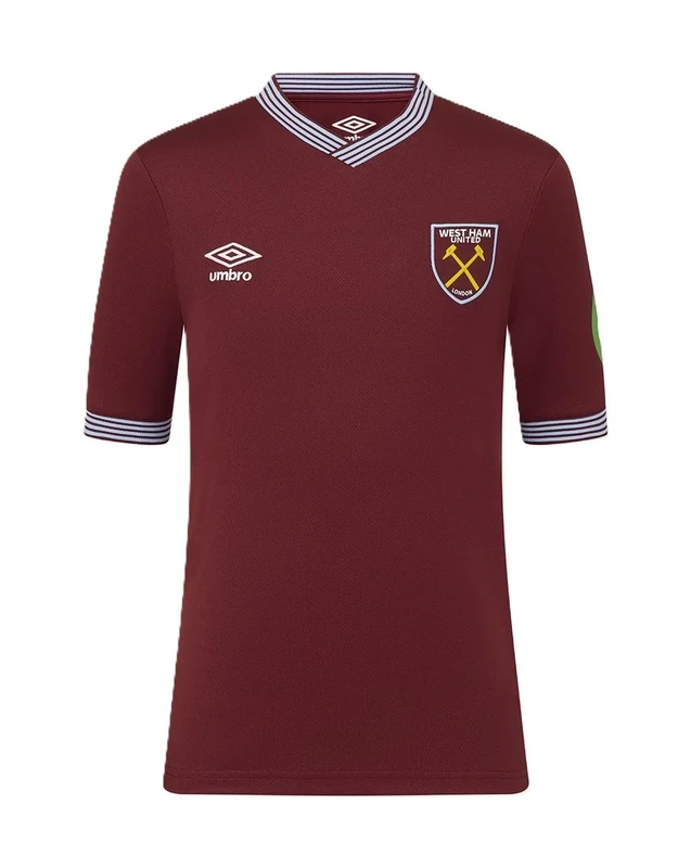 West Ham United FC Castore Unisex Kids Home Short Sleeve Shirt, New Claret, 7 Years