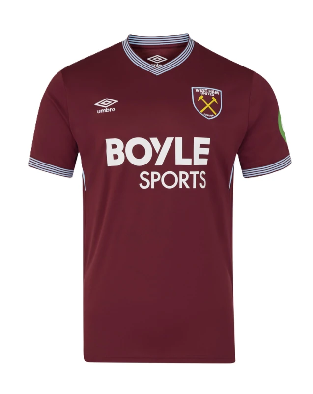 West Ham United FC Umbro Men's Home Short Sleeve Shirt, New Claret, S