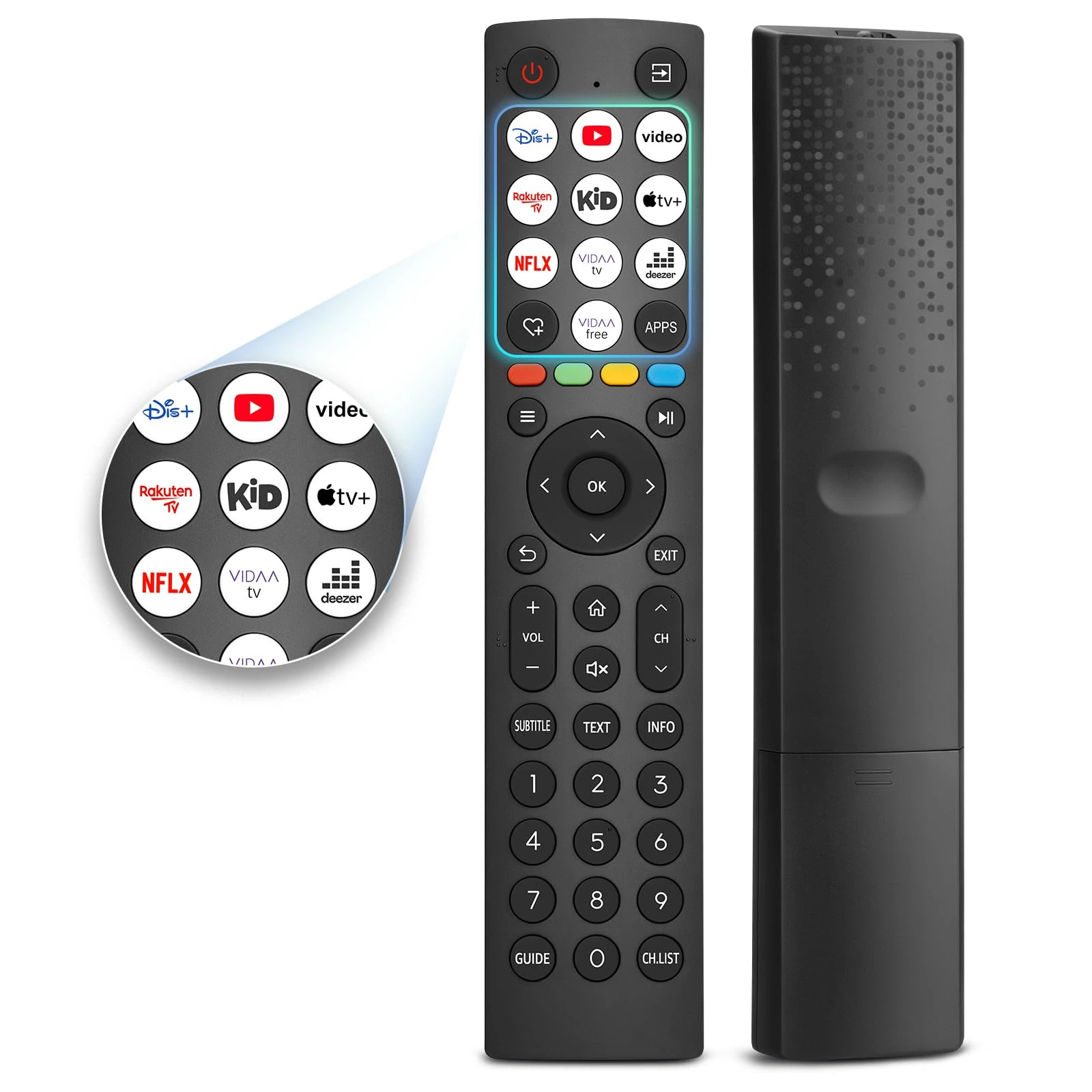 Universal Remote Control for Hisense VIDAA 4K UHD FHD QLED LED LCD HDTV Smart TV Remote Replacement Compatible with Hisense TV 32A4KTUK 43A4K 32A4N 55A6N 65A7N 75U6N 58E7NQ ERF3A80 EN2A30 ERF2AC36H