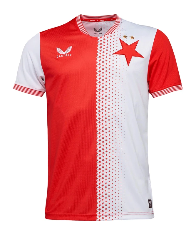 SK Slavia Prague Castore Men's Home Short Sleeve Shirt