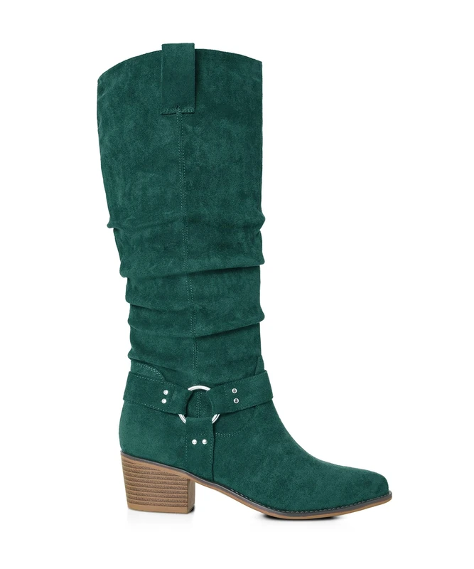 Joe Browns Women's Autumnal Microfibre Long Boots, Regular, Green, UK 5