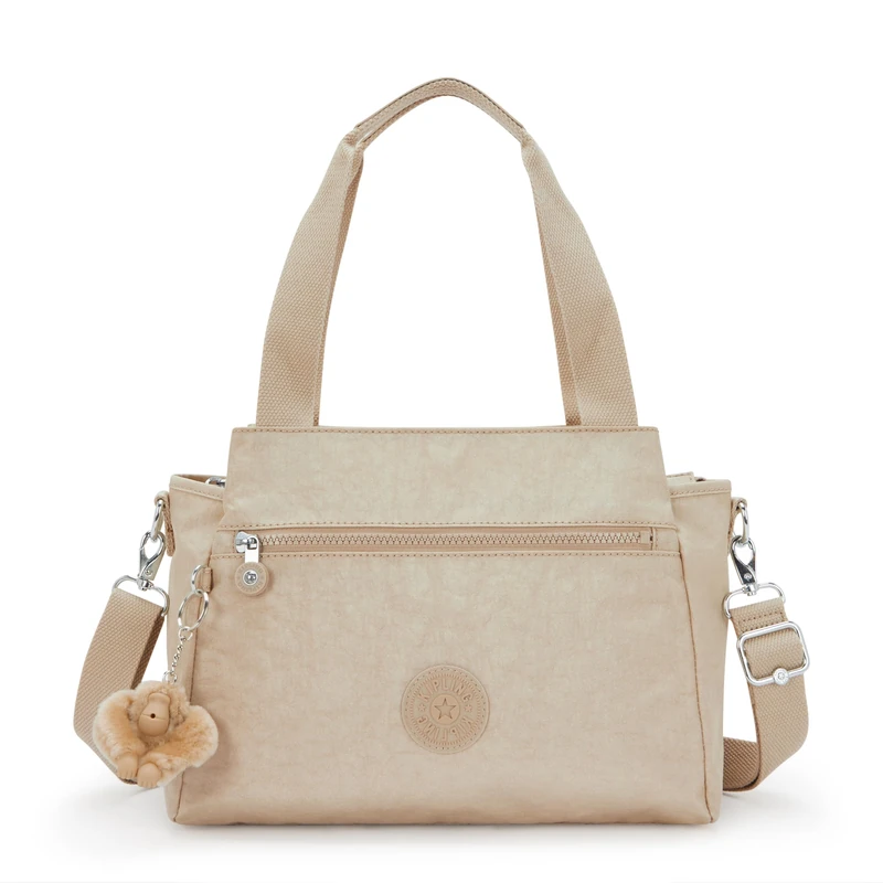 Kipling ELYSIA Medium shoulderbag, Shoulder Bags, Sparkled Beige (Beige)
