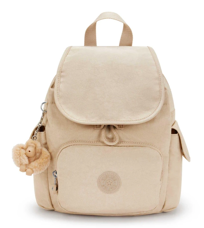 Kipling CITY PACK MINI Small backpack, Sparkled Beige (Beige)