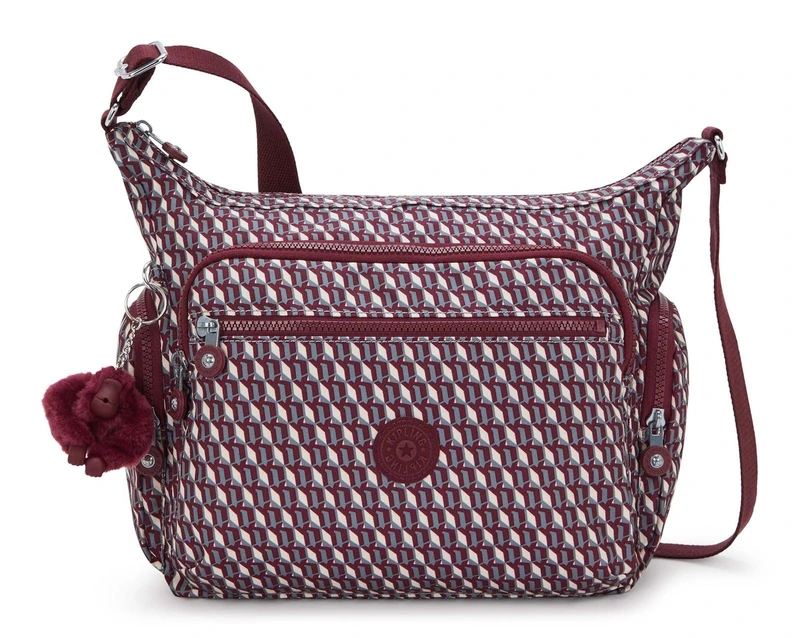 Kipling GABBIE Medium crossbody, 3DK Wine (Red)
