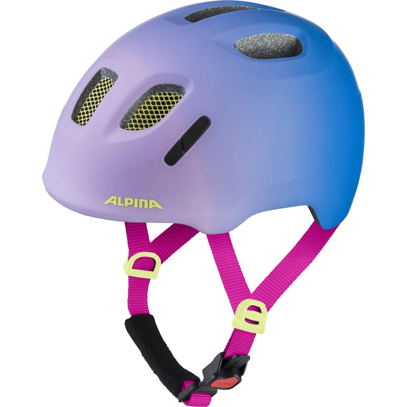 ALPINA XIMO 2 L.E. (matte) – Lightweight and safe bike helmet for children with optional LED - fading purple matt - 49-54