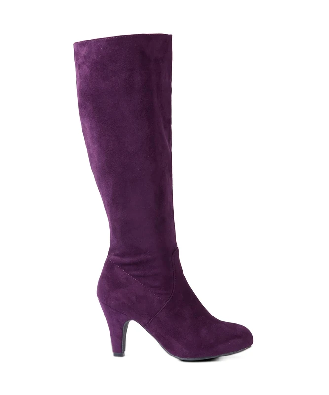 Joe Browns Women's Ruche Detail Deep Purple Long Boots, Regular, Purple, UK 4