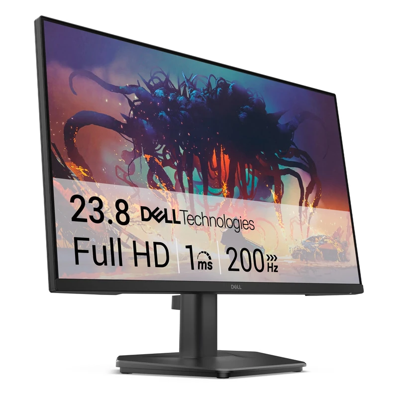 Dell 24 Gaming Monitor - SE2425HG, Full HD (1920x1080), 200Hz, Fast IPS, 1ms, AMD FreeSync Premium, 99% sRGB, VESA (100x100mm), DisplayPort, 2 HDMI, 3 Year Warranty, Black