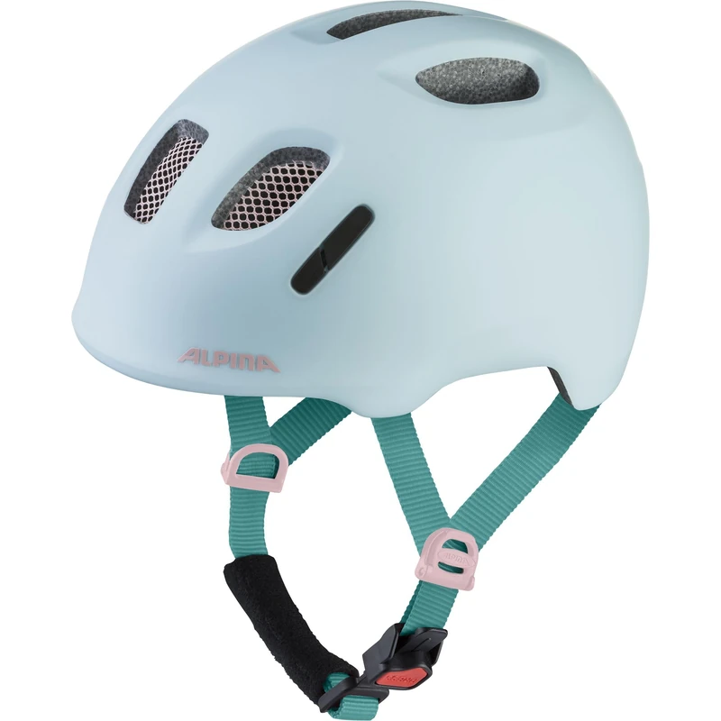 ALPINA XIMO 2 L.E. (matte) – Lightweight and safe bike helmet for children with optional LED - pastel turquoise matt - 47-51