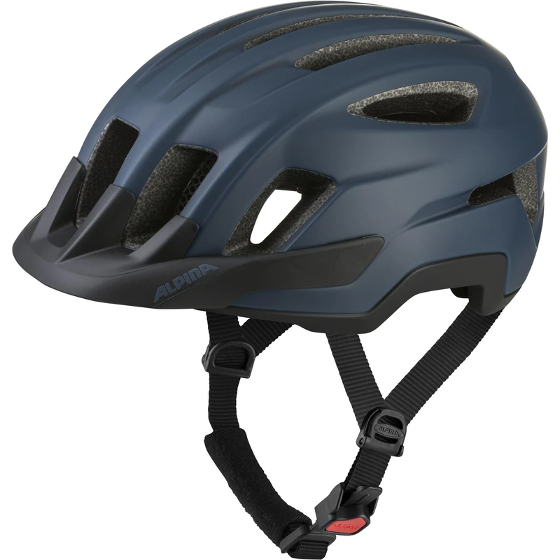 ALPINA PARANUS – Lightweight bike helmet with strong impact absorption thanks to Hi-EPS, large ventilation, integrated insect net, and adjustable fit - navy matt - 52-56