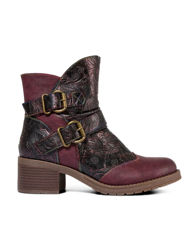 Joe Browns Women's Metalic Swirl Pattern Ankle Boots, Purple, 5 UK