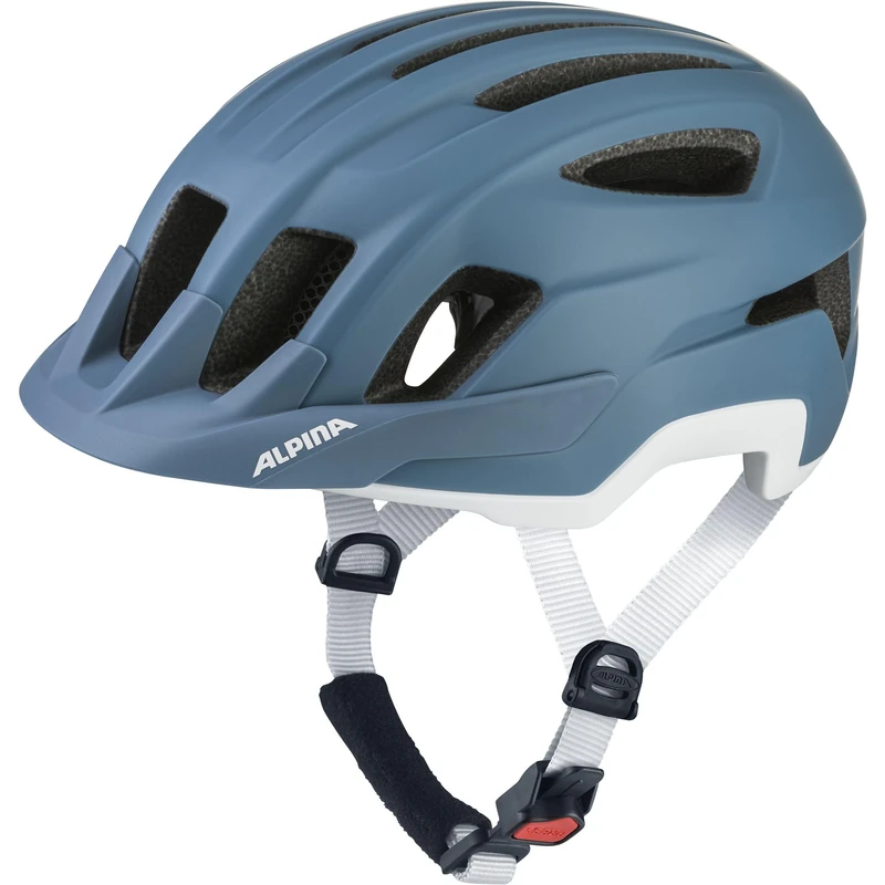 ALPINA PARANUS – Lightweight bike helmet with strong impact absorption thanks to Hi-EPS, large ventilation, integrated insect net, and adjustable fit - pebble blue matt - 52-56
