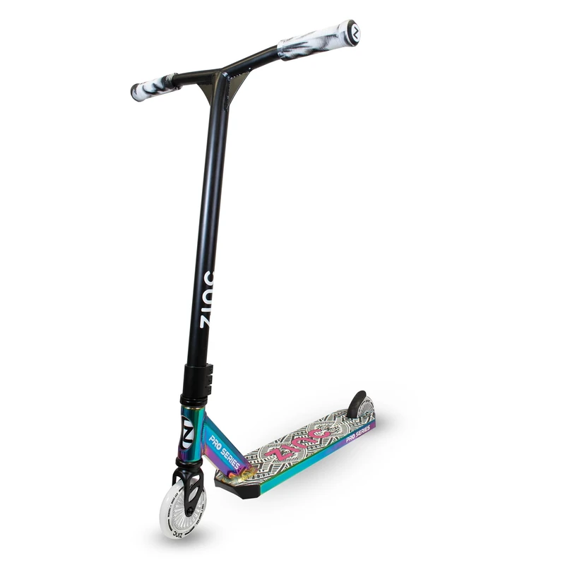 Zinc Nasty Stunt Scooter - Trick Scooter with Triple Clamp & ABEC 9 Bearings, 100mm PU Wheels, HIC Head Set & Aluminium Deck - Suitable for Ages 6+