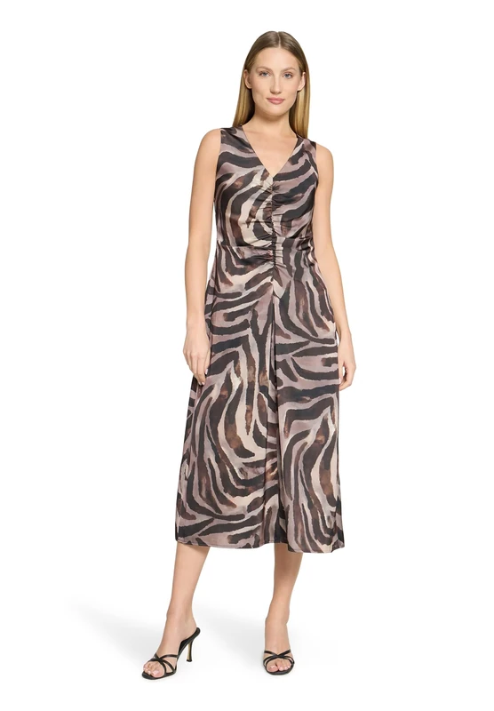 Vera Mont Women's Cocktail Dress Brown/Cream