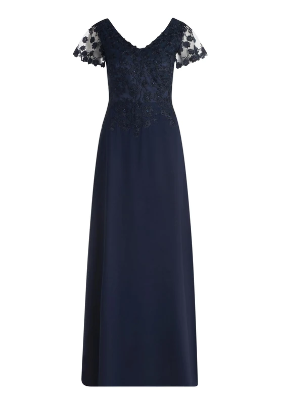 Vera Mont 5155/4000 Formal Party Dress, Dark Blue, 46 Women