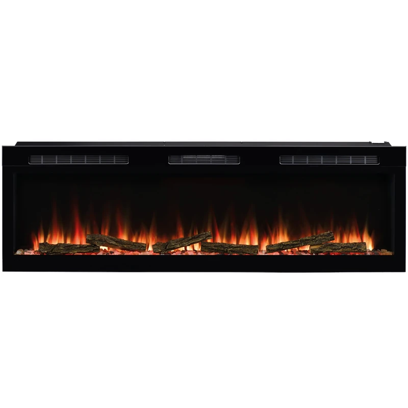 Dimplex Sense Optiflame Media Wall Fire, Black Wall Mount or Recess, Built-In Electric Fireplace, With 13 Colour Themes, 3 heat settings, Remote & Wi-Fi Controls, 60"/ 153.3cm