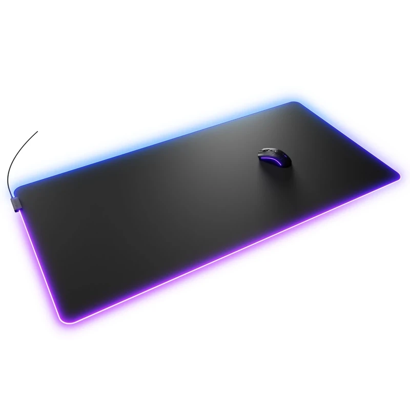 Glorious Gaming Mouse Pad GMP 2 GLED - XXXL - 2-Zone RGB Lighting, InfiniGlow Stitchless Edge, Premium Cloth Surface, Grippy Rubber Base - 1220mm x 610mm x 3mm - Triple Extra Large Desk Mat