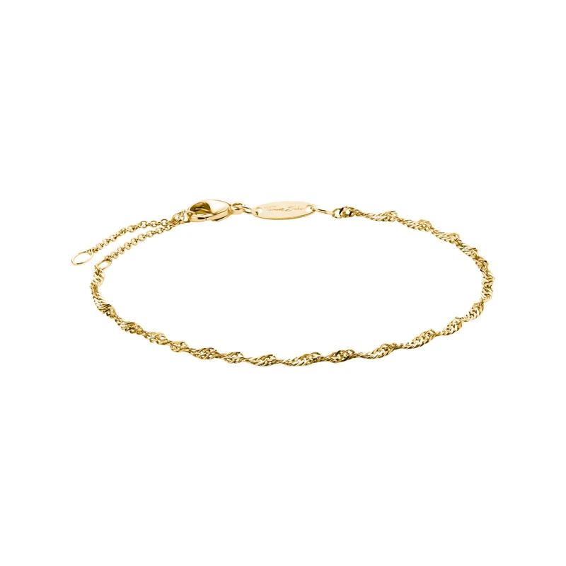 Thomas Sabo Charm bracelet Singapore design gold-plated Recycled 925 Silver, 18-carat Gold-plating