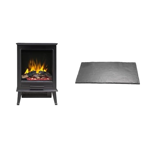 Dimplex Fernshaw Optiflame 3D Black Electric Stove Fire and Slate Effect Hearth Pad