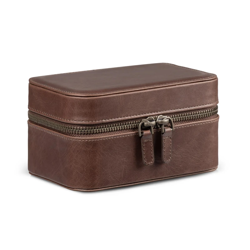 LONDO Genuine Leather Kensley Watch Box - Protective, Stylish, Elegant Timepiece Collector Display Case Organizer Holder Storage for Mens & Womens Luxury Wristwatches