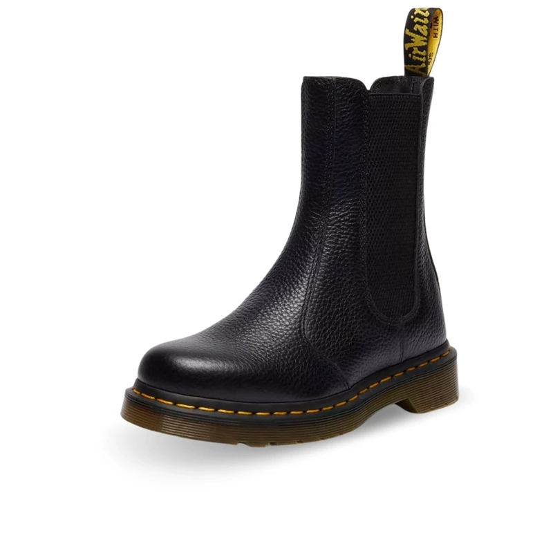 DR. MARTENS Women's 2976 Hi Chelsea Boot, Black Milled Nappa, 5 UK