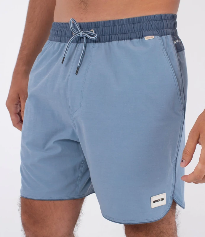 Hurley Shorts Mens - Phantom Naturals Scallop Volley Blue