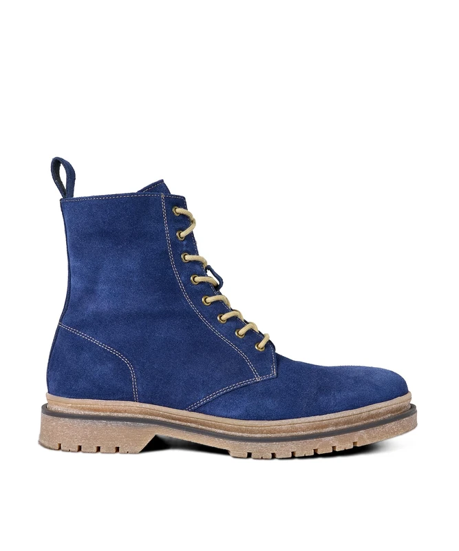 Joe Browns Men's Lace-Up Blue Suede Boots, Blue, UK 7
