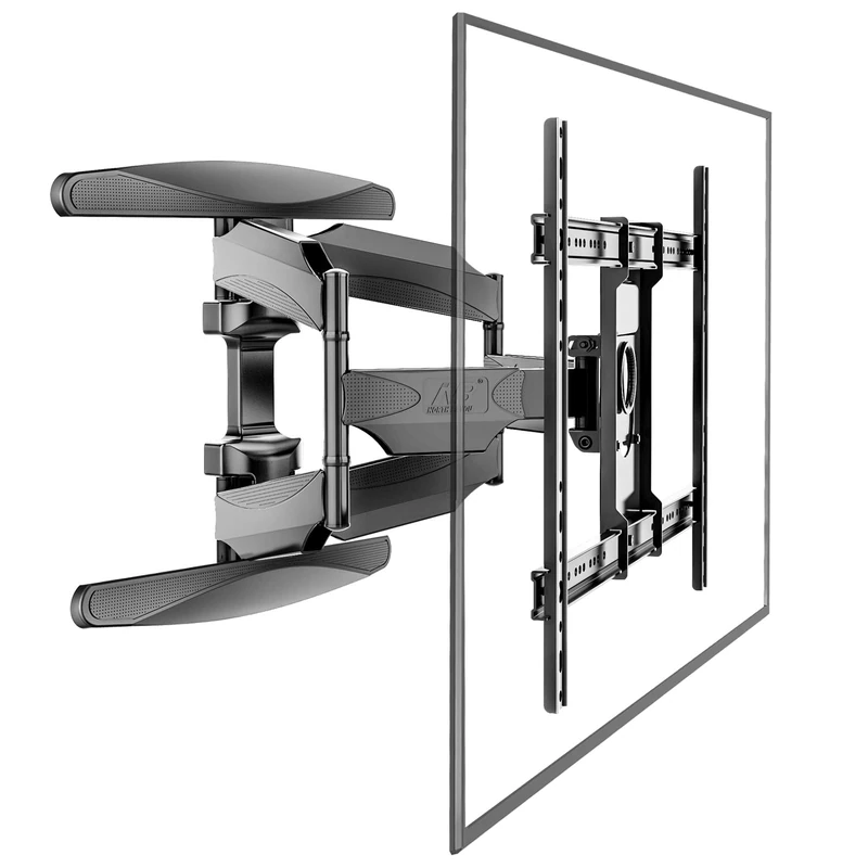 Large TV Wall Mount for Screens 55-85 cm Adjustable and Tiltable Mounting of Wall TV of Two Arms, VESA Max of 600 x 400 mm, with Load Capacity up to 68.2 kg