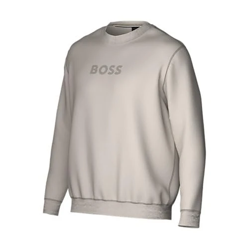 BOSS Men's Loungewear Sweatshirt, Open Grey 075, S