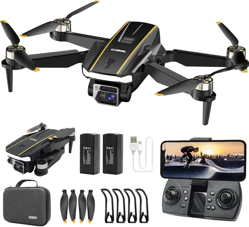 Enduring Brushless Motor Drone with Camera for Beginners, A68 WiFi Quadcopter with 2K HD Camera, Auto Hover, 3D Flips, Headless Mode, Trajectory Flight, 2 Batteries, Carrying Case
