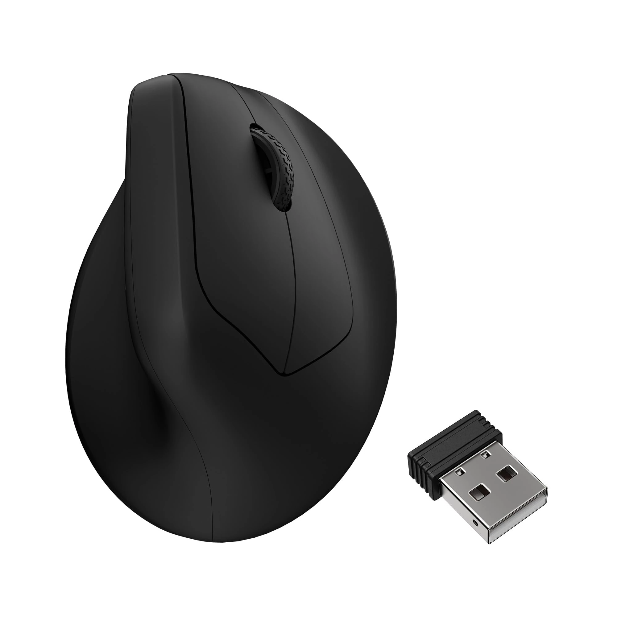 Keychron M5 Ergonomic 4000 Hz Wireless Bluetooth 5.1/2.4 GHz/Wired Mouse, Lightweight 50g Programmable PixArt 3950 Sensor with up to 30K DPI / 750 IPS for Windows Mac Linux - Black