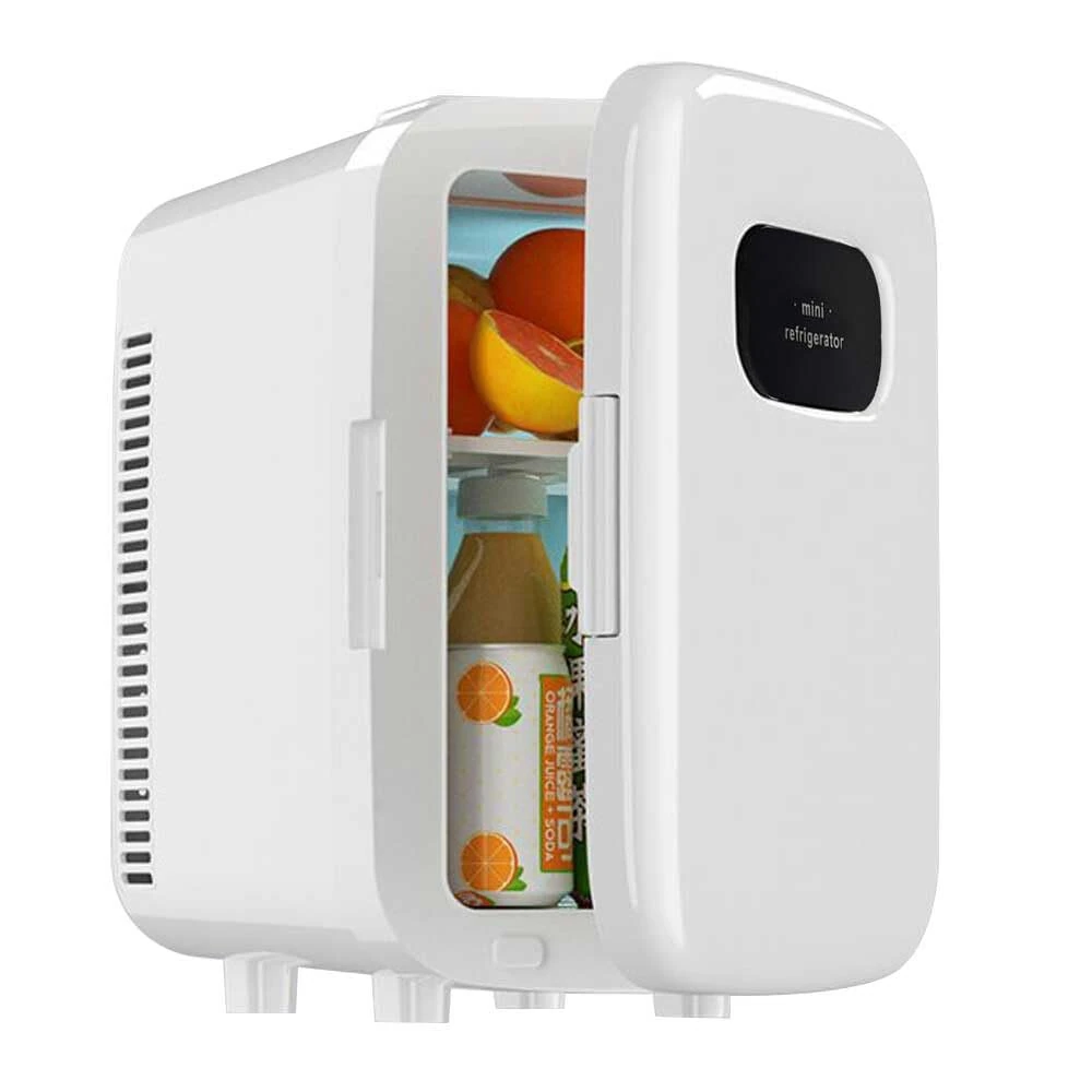 Blendra Mini Fridge 10L, LCD Skincare Fridge Small Refrigerator for Bedroom, Home And Car, Cooler and Warmer For Drinks and Cosmetics with Container Basket,220AC/12V DC