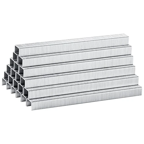 meite T50 Staples, 5/16 Inch Heavy Duty Staples for Staple Gun, Galvanized 20 Gauge 3/8 Inch Crown Staple for Upholstery, Construction, Furniture (5 Boxes)