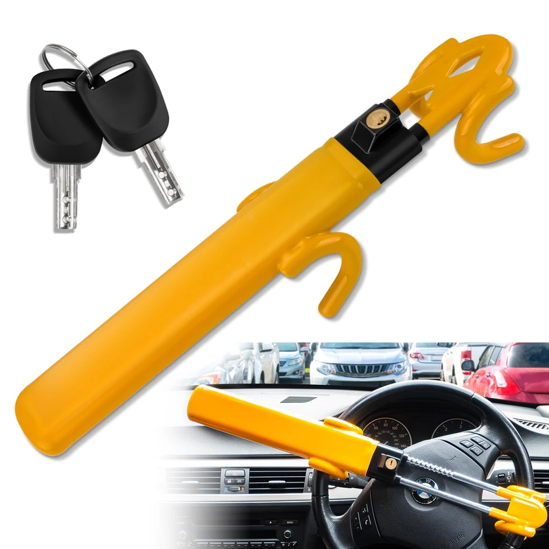 SEALIGHT Steering Wheel Lock, Yellow-1