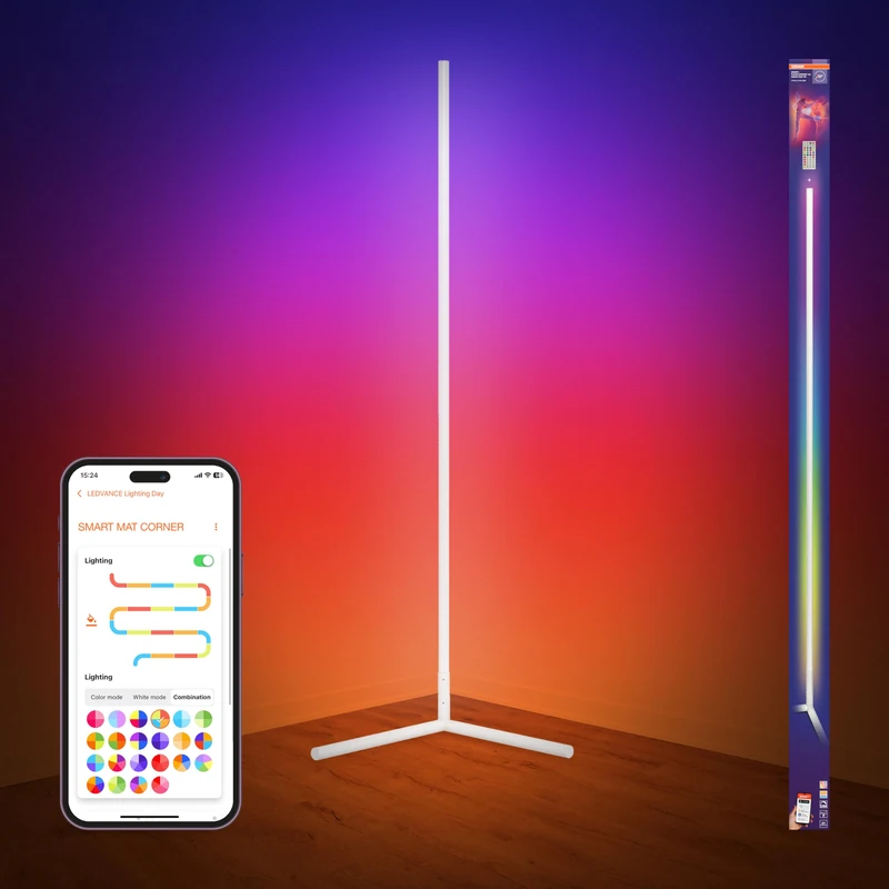OSRAM Smart WiFi Matter Floor Corner Slim with Remote Control White 1400 mm RGB + TW - Image 1