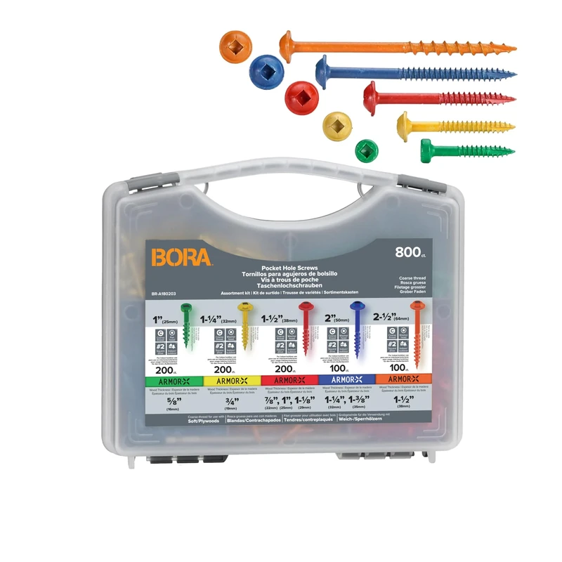 Bora 800-Piece Screw Kit Coarse BR-A180203