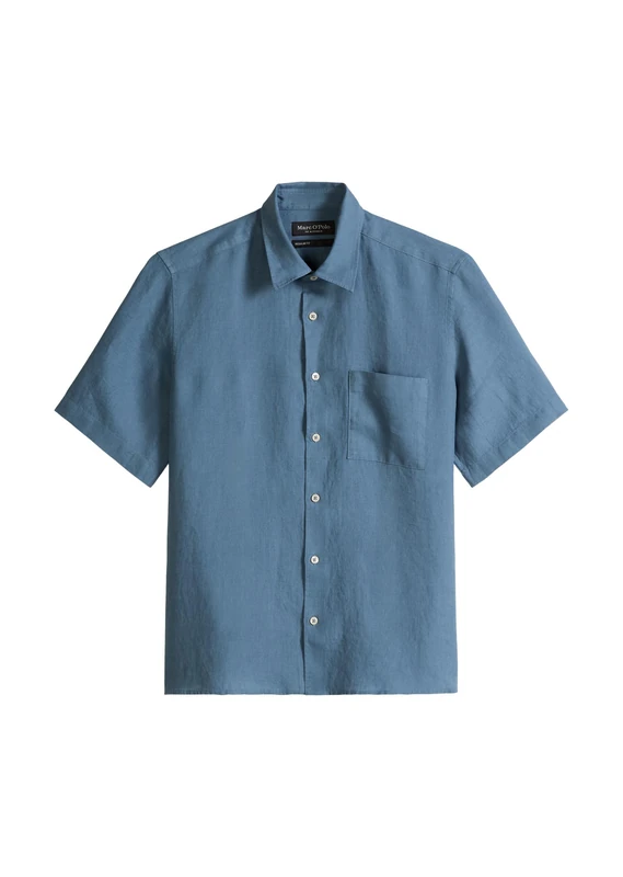 Marc OߴPolo Men's Regular Fit Short Sleeve Linen Shirt