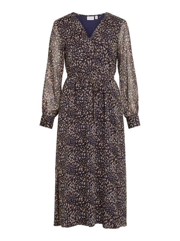 Vila Midi Dress VIFALIA Long Sleeved 44, Rhodonite, 44