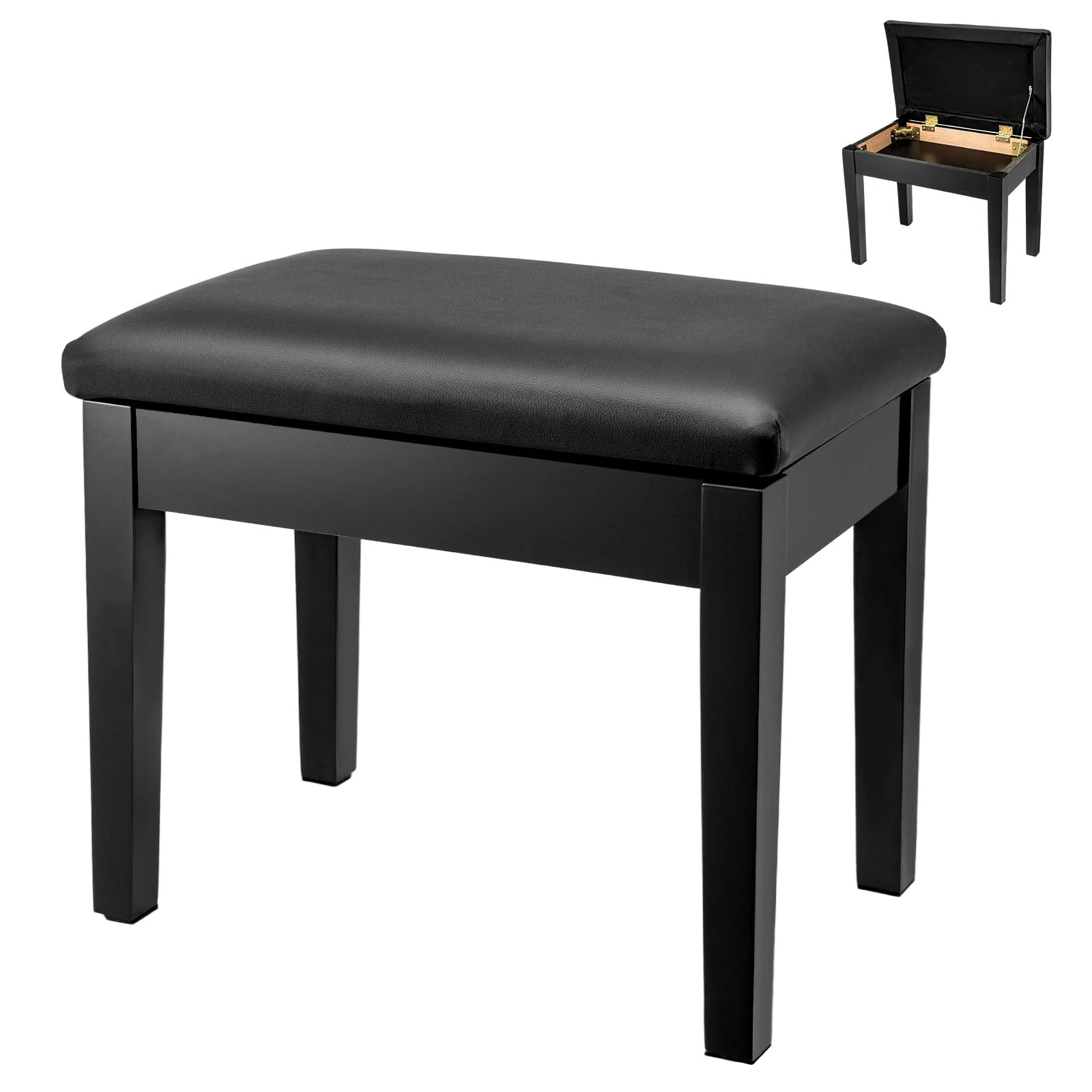 Piano Stools 54x34x45CM Piano Stool Faux Leather Keyboard Bench with Storage Multi-Purpose Stool for Piano Stool Storage (54x34x45CM)